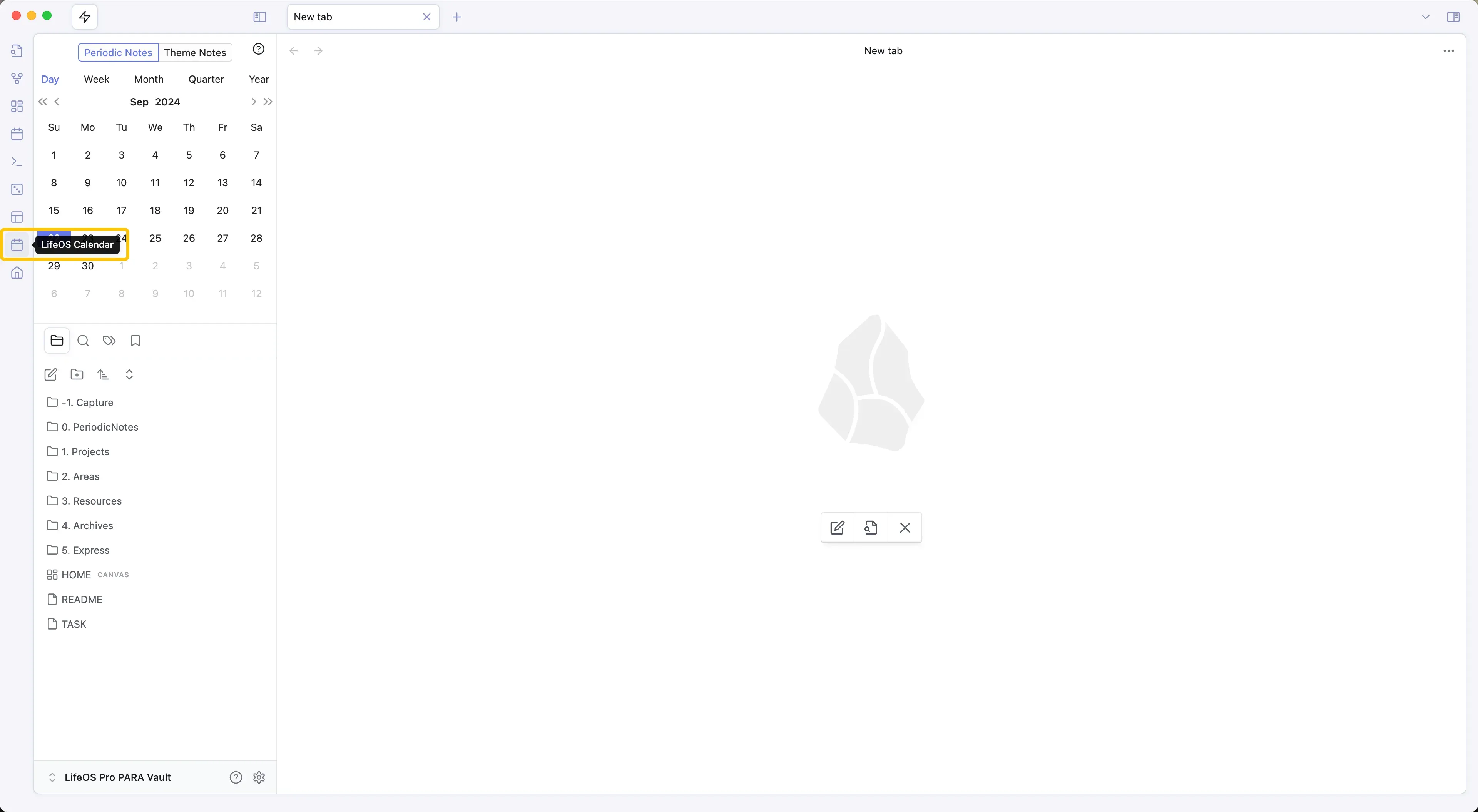 Calendar view: place key tasks into real time blocks